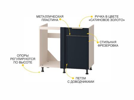 Напольный шкаф под мойку угловой (лев/прав) Флоренция 108.52