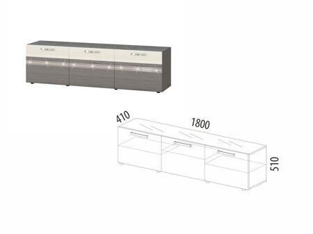ТВ-тумба Графит 604.03